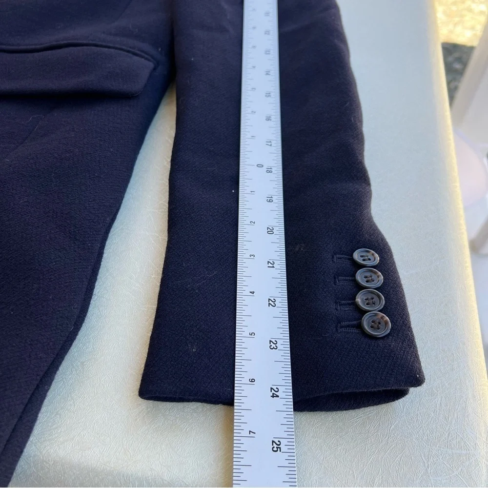 J.Crew Double Breasted Pockets Pea Coat Navy Blue Women Size 4